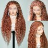 TopSilky Reddish Brown Curly Wigs Human Hair 13x6 Auburn Brown Kinky Curly Lace Front Human Hair Wig Pre Plucked with Baby Hair 180% Density HD Lace Frontal Wigs Human Hair 26 Inch