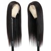 Brazilian Straight Human Hair Wigs (24inch) Natural Color Lace Front Wigs For Black Women Pre Plucked 13x1 T Part Lace Wig
