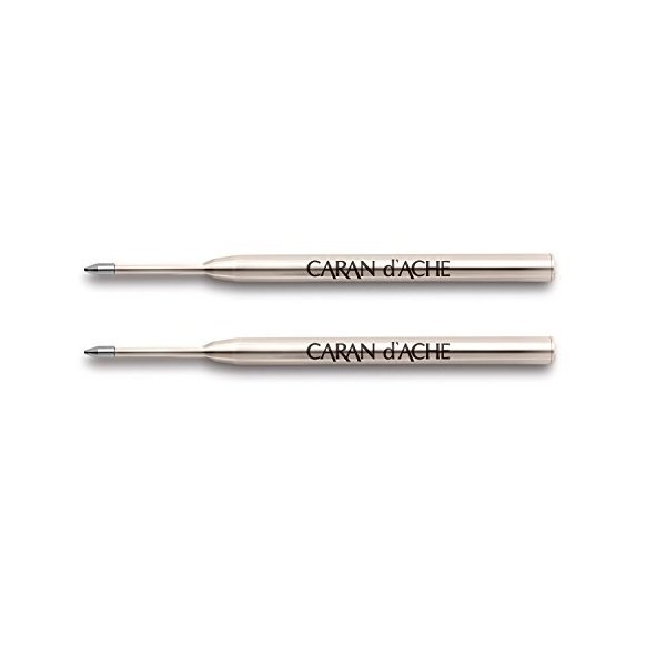 Caran D'ache Goliath Ballpoint Pen Refill Medium Black (Pack of 2)