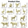 Toymany 28 Pcs 0.6-2.5" Gold Animal Figurines Toys, Farm Animal Figures and Zoo Safari Animal Figures for Cake Toppers Birthday Christmas Party for Kids