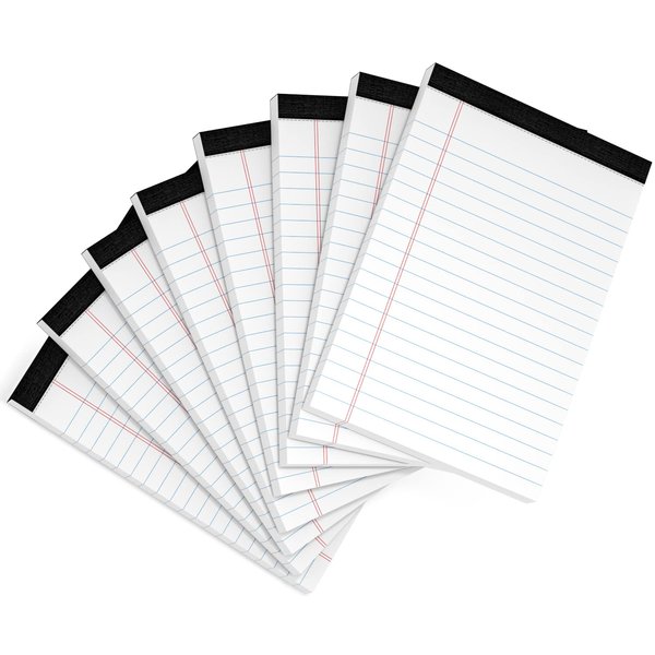 Legal Pads 4x6 Inch College Ruled Small Notepads Writing Note Pads for Work Study Taking Notes To do List, 30 Sheet/Pad Tear-Off Lined Paper Pads Memo & Scratch Pads for Office Home Car School, 8 Pack