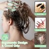 Soft Silicone Hair Scalp Massager Shampoo Brush, Upgraded Hair Scalp Scrubber for Dandruff Removal for Wet Dry Hair Scalp Brush Easily Reach the Root of Thick Curly Hair Scalp Massager Hair Growth
