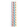 Kikkerland Biodegradable Party Stripes Paper Straws, Multicolored, Box of 144