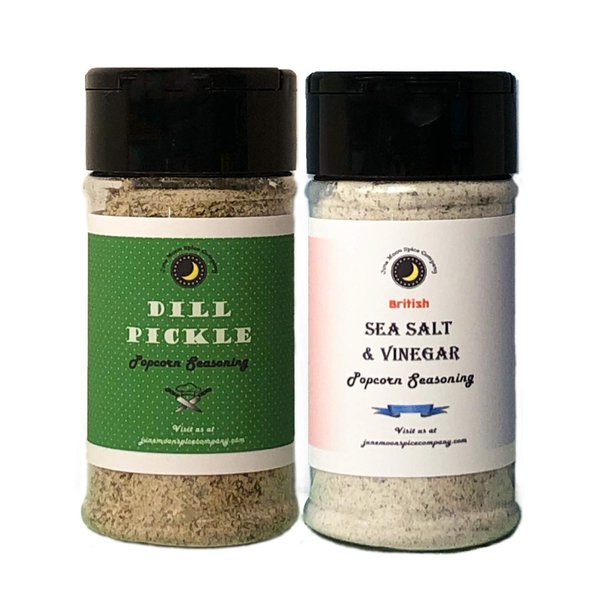 Premium | POPCORN SEASONING | Top Selling | Variety 2 Pack | Sea Salt & Vinegar | Dill Pickle | 3.5 fl. oz.