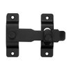 INIRET 2 Packs Barn Door Latches，4.33”x 3.23” Stainless Steel barn gate flip Door Latch Bi-fold Door Lock (Matte Black_2 Pack)