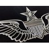 Engraved Senior Army Aviator Wings Car Tag Black & Silver Diamond Etched Aluminum Vanity License Plate