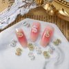 ZASKHLD Money Dollar Nail Charms 3D Metal Alloy Dollar Sign Nail Gems Gold Silver Nail Jewels with Rhinestones Shiny Luxury Dollar Nail Art Supplies for Women Girls DIY Nail Manicure Decorations 20Pcs
