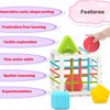 MINGKIDS Montessori Toys for 1 Year Old,Baby Sorter Toy 6 Pcs Multi Sensory Shape, Toddler Developmental Learning Toys Birthday Gifts,Baby Toys 6-12-18 Months