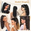 TYQ Curly Ponytail Extension Drawstring Ponytail for Black Women Natural Black Curly Clip in Hair Extensions Ponytail Extension Synthetic Hairpiece for Daily Party(18 Inch,Natural Black)