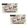 Legend's Creek Farm Goat Milk Soap - Triple Milled Moisturizing Soap Bar for Hands and Body - 9 Oz Creamy Lather, Nourishing, Natural Soap for Sensitive Skin (Fresh Lime, Pack of 2)