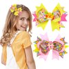 2PCS Bunny Hair Bow Clips Barrettes Cute Rabbit Hair Alligator Clips Yellow Pink Ribbon Hair Bow Hairpin Accessories for Kids Girls Toddlers Teens Easter Party Supplies