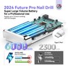 SAVILAND Electric Nail Drill Professional: 2024 Pro Future Tech 40000RPM Nail Drill Kit E File for Acrylic Nails Gel Polish Rechargeable 6000mAh Portable Nail Filer Drill Bits Salon Manicure Pedicure