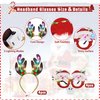 Blowata 12 PCS Christmas Party Favors, Light Up Christmas Necklace Headband Glasses Set, Candy Cane Snowflake Tree Bulb Necklace LED Headband Flashing Eyeglasses for Xmas Gifts, Christmas Accessories