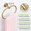 Towel Ring Brushed Gold, Angle Simple SUS 304 Stainless Steel Modern Towel Holder, Bathroom Hand Towel Rack Wall Mounted