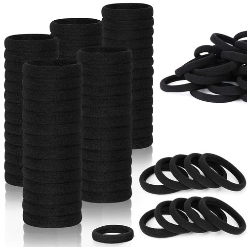 Hair Ties for Girls Elastic Hair Tie 300 PCS Black Soft for Medium Hair Hair Accessories for Women Perfect for Long Lasting Braids Ponytails and More Pain Free Hair Ponytail Holders Hair Elastic Band