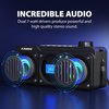 Avantree Boombyte - Portable Digital FM Radio with Bluetooth Speaker, Superb Sound, Metal Finish, MP3 Player, Support Micro SD Card & USB Audio Input, Long Play Time, Rechargeable, Easy to Use - Black