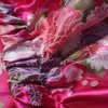 Extra Long Braid Hair Bonnet for Sleeping Satin Night Dreadlock Caps Bonnets for Black Women Braids,Shower Cap with Button (Rose Red Flowers)