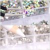 5136Pcs Flatback Clear Crystal Rhinestones Set for Nail Art Glass Tumblers Glitter Round with Picking Pen and Tweezer(SS4 ~ SS16)