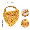 Pugnum Hair Bandanas for Women,2Pcs Boho Hair Scarf Floral Elastic Headbands with Clips Non Slip Chiffon Triangle Kerchief