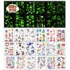 360 Kinds Luminous Tattoos For Kids, Robots/Sharks/Cars/Various Animals, Etc Mixed Styles Temporary Tattoo Stickers For Boys And Girls, Glow In The Dark Party Supplies, Kids Gifts