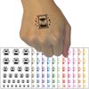 Hourglass Sands of Time Temporary Tattoo Water Resistant Fake Body Art Set Collection - Brown (One Sheet)
