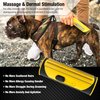 King Komb Multi-Use Pet Grooming Brush for Dogs, Cats, & Horses - Self Cleaning Deshedding Tool with Rubber Bristles for Grooming and Loose Hair Removal - Great for Short to Medium Coats