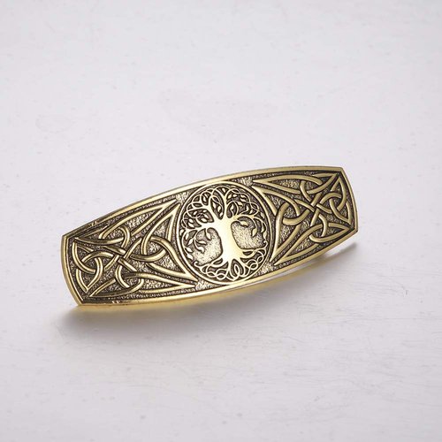 TEAMER Fashion Vintage Celtic Knot Hair Clip Metal Barrettes Hair Accessories Pattern Engraved Headwear Styling Gifts for Women