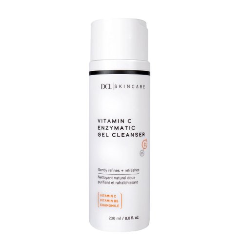DCL Skincare Vitamin C Enzymatic Gel Cleanser, natural enzymes gently exfoliate and clean pores, 8.0 Fl oz