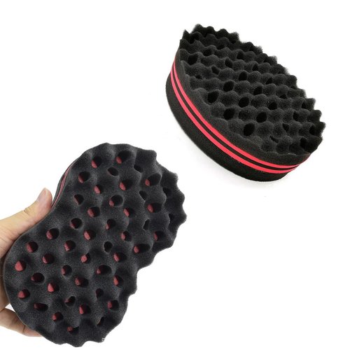 2 PCS Sponge Hair,Sponge Brush Twist Hair For Wave,Dreadlock,Coils,Afro Curl As Hair Care Tool Suitable For Curly Hair