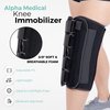 Alpha Medical 22” Long Adjustable Three Panel Orthopedic Knee Immobilizer – Supportive & Adjustable Side Panels – Knee Brace Stabilizer – Knee Immobilization L1830