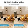 AOSU 2K Security Camera Indoor, Baby Monitor Pet Camera 360-Degree for Home Security,Camera with 5/2.4 GHz Wi-Fi Router, One-Touch Call, Smart Motion Tracking, IR Night Vision, Compatible with Alexa