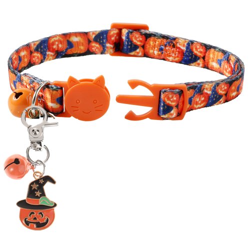 4 Pack Halloween Cat Collar Bells,Training Charm Pendants Jewelry for Pet Dog Cat Necklace Collar