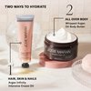 Josie Maran Whipped Argan Oil Body Butter Trio - Skin Firming Cream with Whipped Shea Butter & Avocado Oil - 3-Piece Body Butter Gift Set - Unscented (2 x 2 Oz) & Vanilla Apricot (2 Oz)