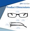 In Style Eyes Super Strength II High Magnification Reading Glasses - Full-Rimmed Rectangle Frame, Non-Polarized Lens - Burgundy - 7.0x