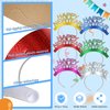 Halloscume 36 Pcs Happy New Years 2025 Eve Party Supplies,6 Party Cone Hats 6 Headbands 12 Eyeglasses 6 Horns 6 Noise Makers