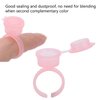 100pcs Tattoo Ink Rings Cups, Disposable Pigment Holder Makeup Glue Holder Rings Eyebrow Eyelash Extension Microblading Accessories