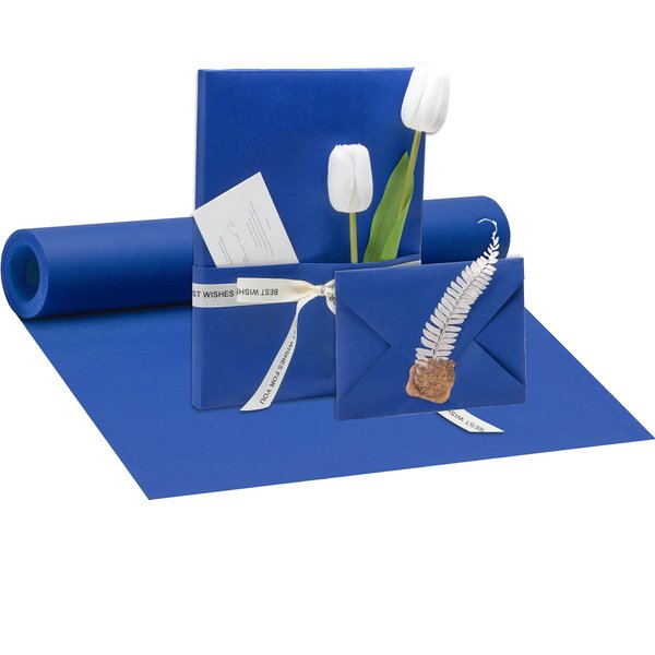Kraft Arts Paper Roll - 17.5 inches by 49.2 Feet (15m) Paper for DIY Crafts Drawing Gift Wrapping Wall Art (Navy Blue) PAP01NB