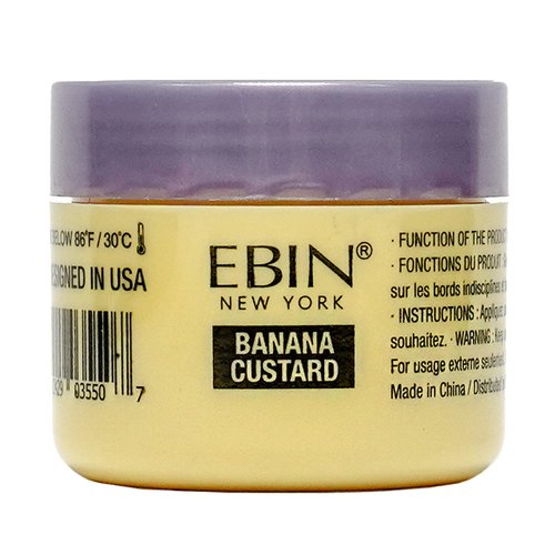 24 Hour Argan Oil Edge Tamer Refresh (0.5oz/ 15ml, Banana Custard) | Extreme Firm Hold, Smooths & Tames Frizz | No Flaking or Drying | High Shine, Long Lasting, All Hair Types, Styling Gel.