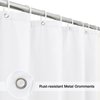 EurCross Extra Long Fabric Shower Curtain Liner 84 inches Long Length, Light in Machine Washable Water-Repellent Solid White Shower Curtain Liner for Bathroom 72 x 84inch