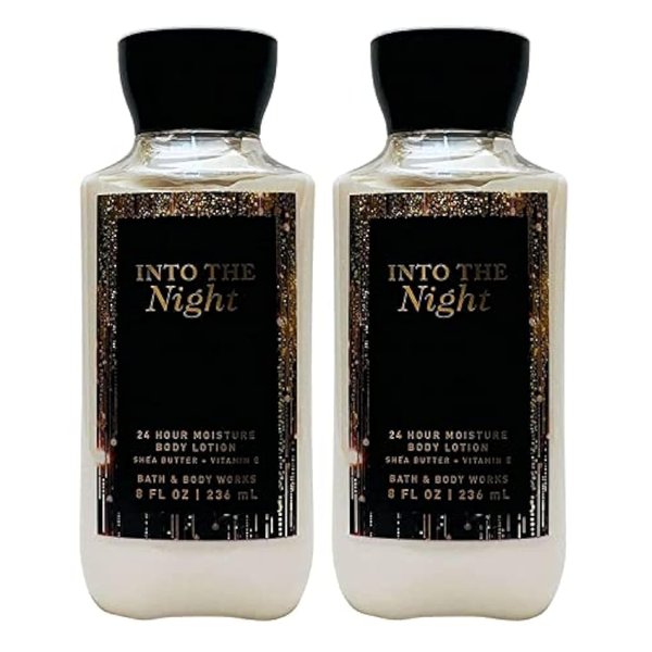 Bath and Body Works Super Smooth Body Lotion Sets Gift For Women 8 Oz -2 Pack (Into The Night)