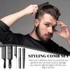 5 Pieces Hair Cutting Comb Barber Comb Hair Styling Combs Fine Teeth Carbon Comb Set Anti Static Heat Resistant Hairdressing Tapered Comb for Men Women (Styling Combs)