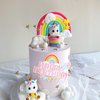 JeVenis Rainbow Unicorn Cake Topper & Party Favors - Unicorn & Rainbow Birthday Cake Decoration