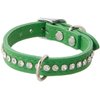 OmniPet Signature Leather Crystal and Leather Dog Collar, 12", Emerald