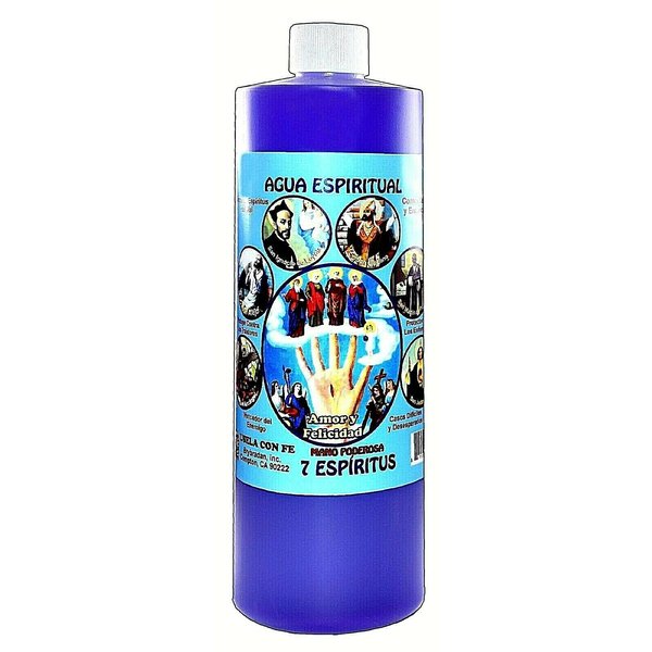 3 BOTTLES 7 SPIRITS SPIRITUAL WATER-7 ESPIRITUS AGUA ESPIRITUAL 16 OZ. - MAGICK PAGAN