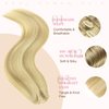 GOO GOO Clip in Hair Extensions Real Human Hair, Remy Human Hair Extensions Clip ins for Women, Natural Human Hair, 18inch 120g 7Pcs, 16/22 Light Blonde Highlighted Golden Blonde