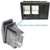 X-Haibei Waterproof Rocker Switch 12V 24V Spdt On-Off-ON 3 Position 4 Pin LED Light for Boat Car RV Trailer ATV (RED)