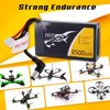 TATTU 2500mAh 2S 7.4v Fatshark Goggles Headset LiPo Battery Pack with DC5.5mm Plug and LED Power Indicator