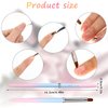 5pcs Nail Polish Clean Up Brush Gel Nail Polish Remover Brush Fingernail Clean Up Brushes Round & Angled Manicure Brush for Nails Cleaning Nail Art Design Brushes