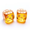 Bescon Professional Precision Dice Round Corner 9/16" (14.3mm) with Random Serial Number, Precision Cut Dice 14.3MM Gem Orange, 2pcs Set