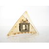 Clear transparent triangle bronze design hair claw clip for medium fine hair (Color: Gold design)